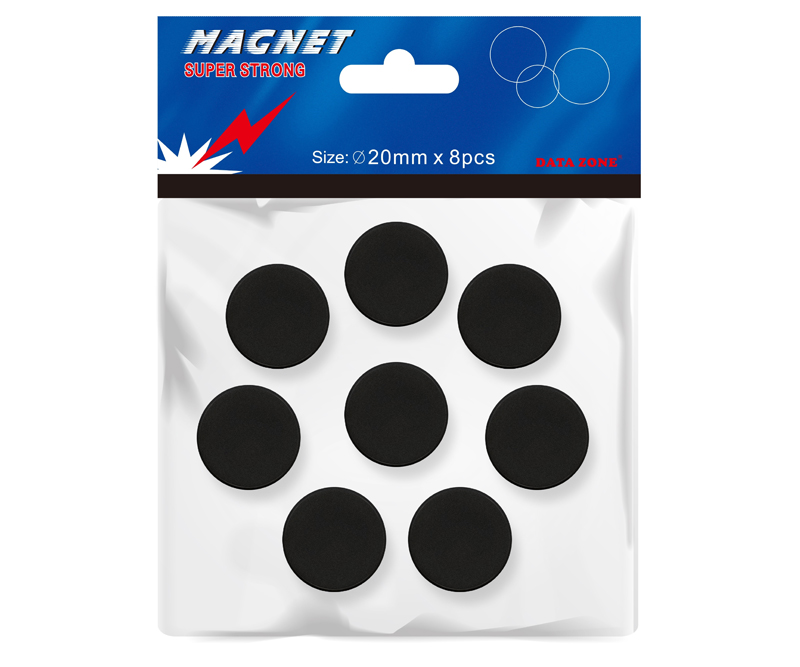 Magneter Ø20mm sort - 8 stk