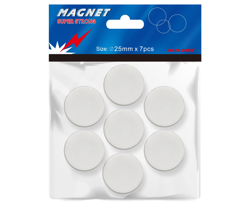 Magneter Ø25mm hvid - 7 stk
