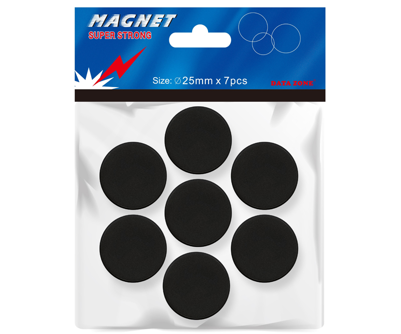 Magneter Ø25mm sort - 7 stk
