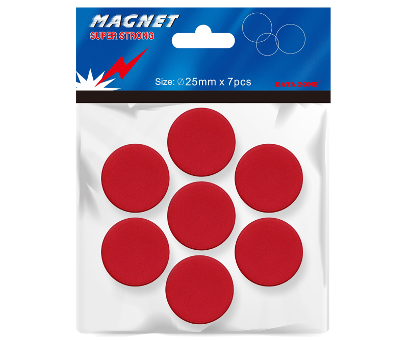 Magneter Ø25mm rød - 7 stk