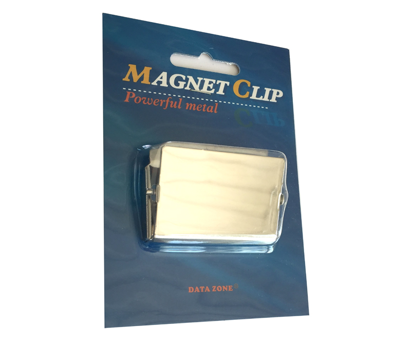Magnetisk metal papirklemme 53x32 mm sølv - 1 stk