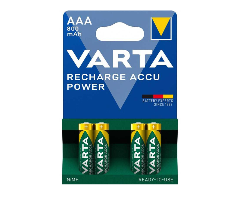 Varta Genopladelige batterier AAA 800 mAh - 4 stk