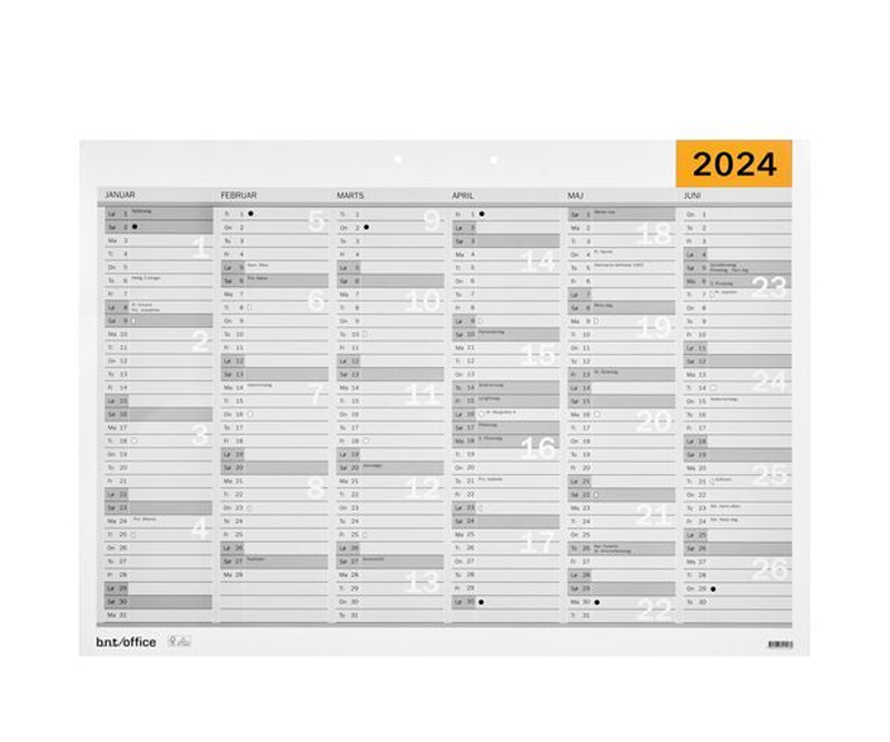 Vægkalender A2, 2024