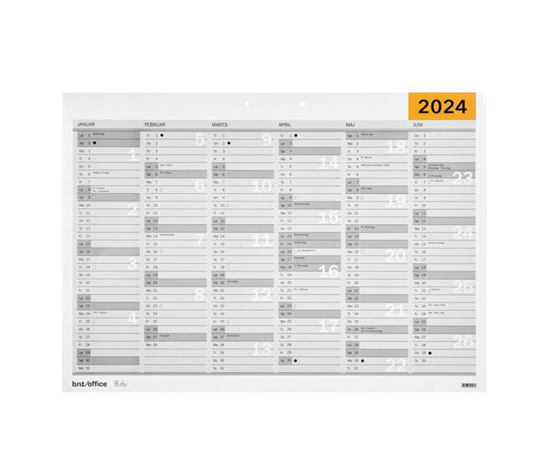 Vægkalender A3, 2024