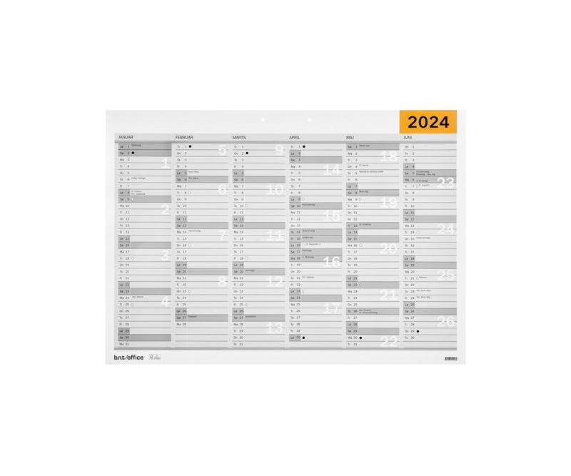 Vægkalender A5, 2024