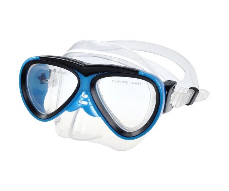 Svømme/dykkermaske - Junior - blå/sort