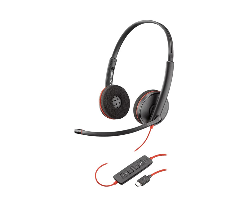 Poly - Plantronics Blackwire C3220 Kabling Headset Sort