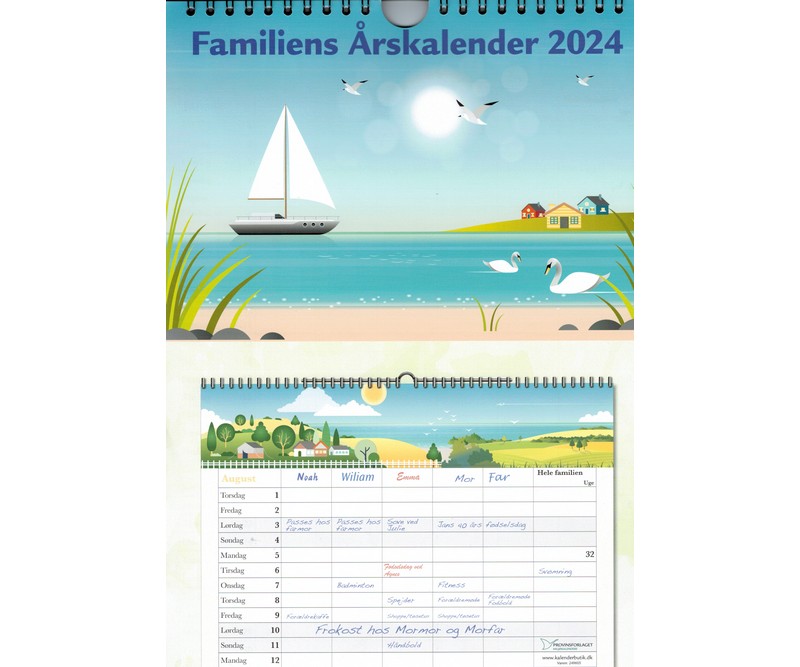 Familiens Årskalender A4 2024
