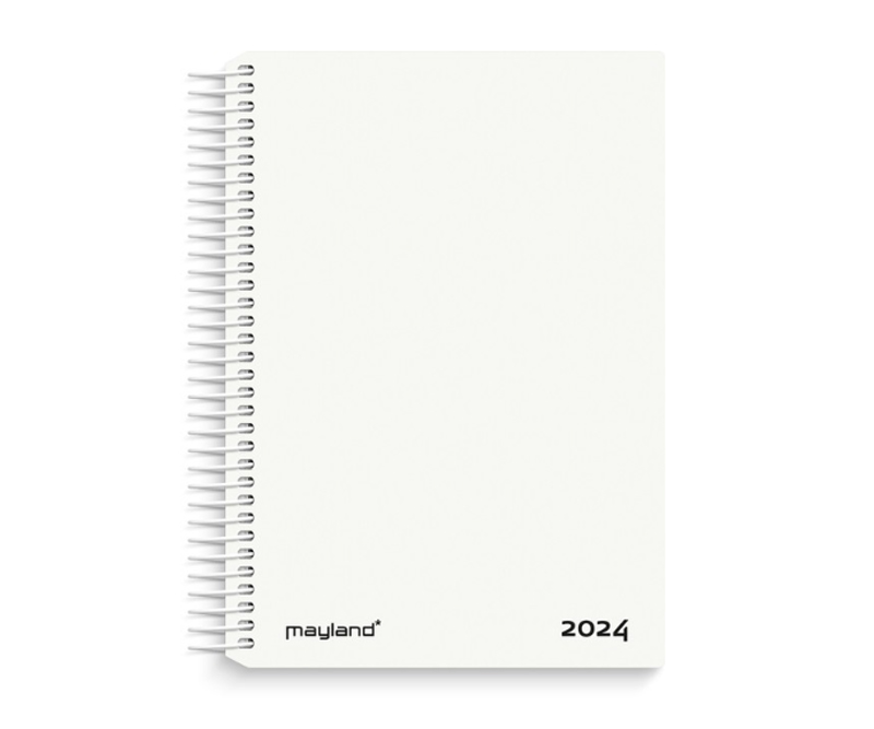Mayland Dagkalender hvid PP-plast 2024