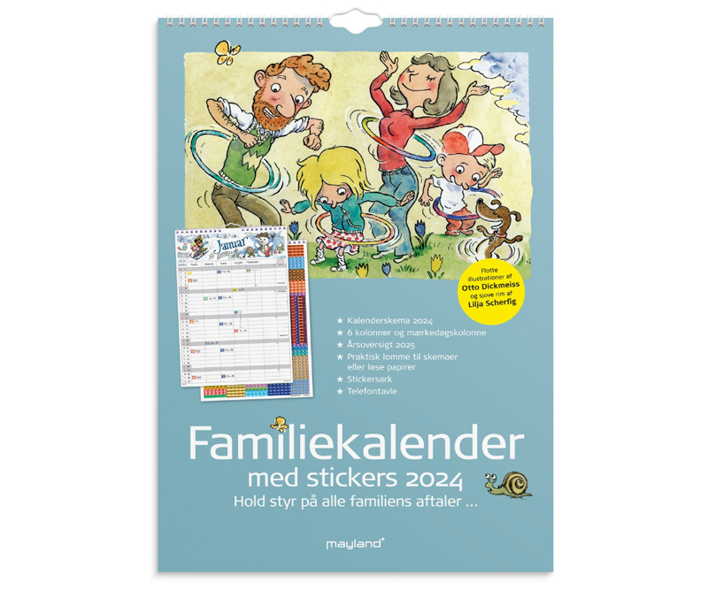 Mayland Familiekalender Otto Dickmeiss 6 kol. A3 2024