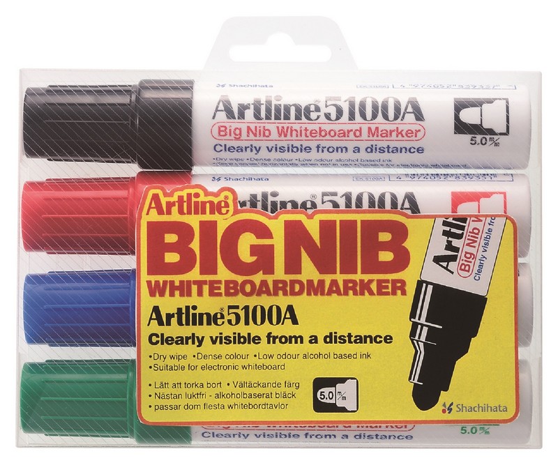 Artline Whiteboard Marker 5100A - BIG - 4 pack