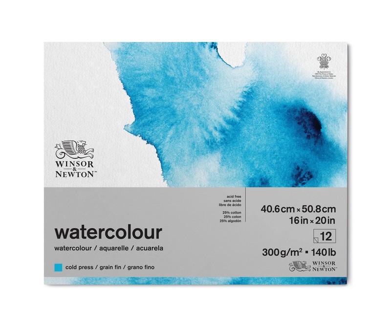 Winsor Newton Watercolour pad cold 300g 41x51cm, 12pages