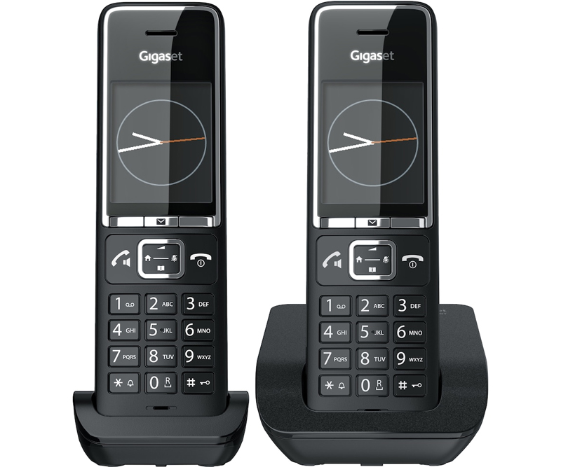 Gigaset Comfort 550 Duo trådløs telefon (sort/krom)