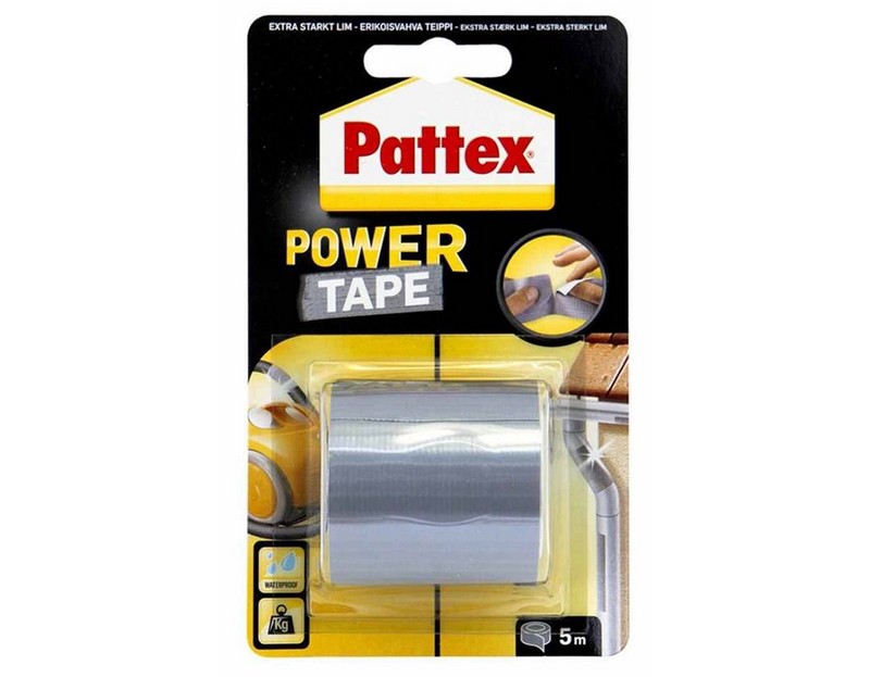 PATTEX Power Tape Sølv. 50mm - 5m