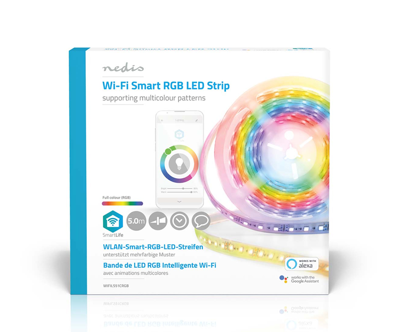 Nedis SmartLife LED-Bånd Wi-Fi Flerfarvet