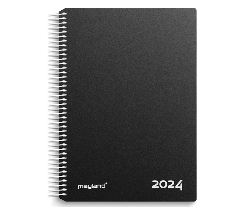 Mayland Timekalender sort PP-plast 2024