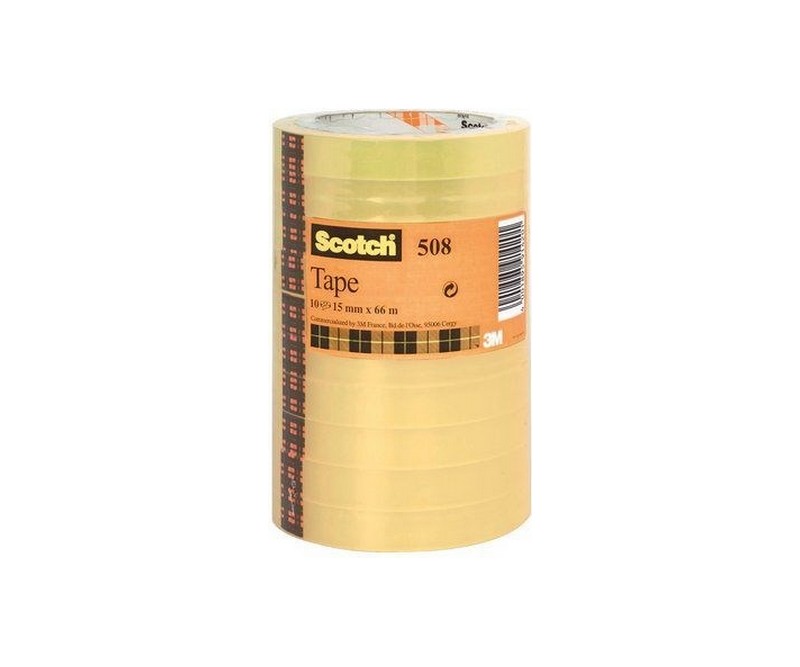 Tape Scotch 508, 15mmx66m, klar - 10stk