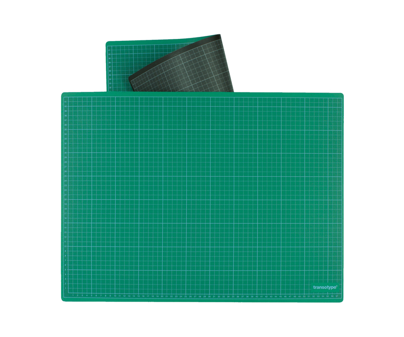 Dobbeltsidet skæreplade grøn/sort side - 30x22 cm