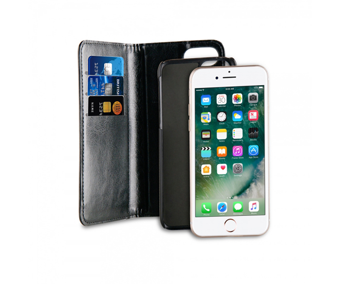 Vivanco 2 i 1 Wallet Case / iPhone 6/6S/7/8/SE(2020) Sort