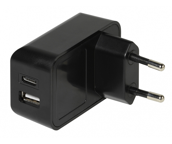 Vivanco USB-C / USB Home Charger (3A+2.4A) Sort