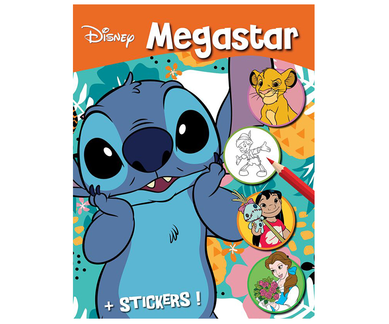 Disney Megastar malebog med klistermærker