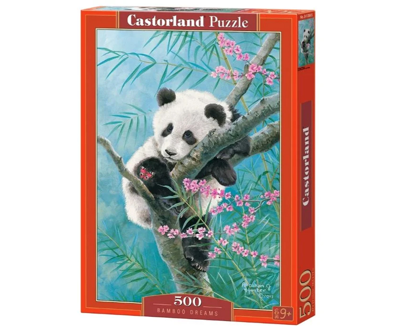 Puslespil - Panda i Bambus drømme - 500 brikker