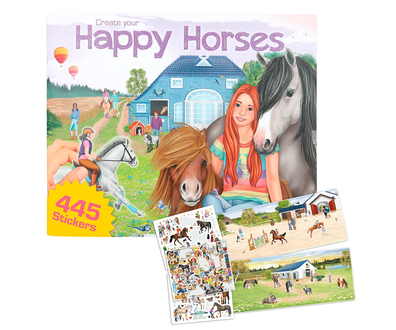 Create your Happy Horses Aktivitetsbog med stickers