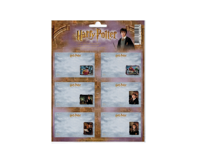 Bogetiketter m/Harry Potter - 7,8 x 4,9cm - 18 stk.