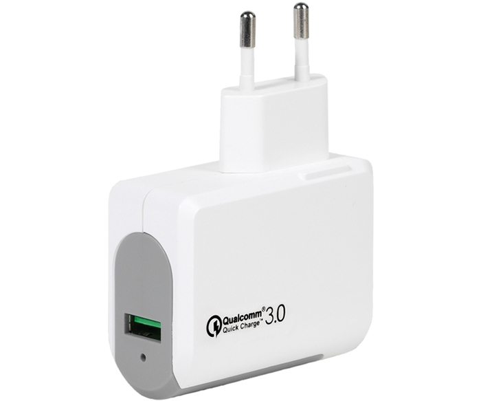 VIVANCO USB oplader med Qualcomm® Technology Hvid