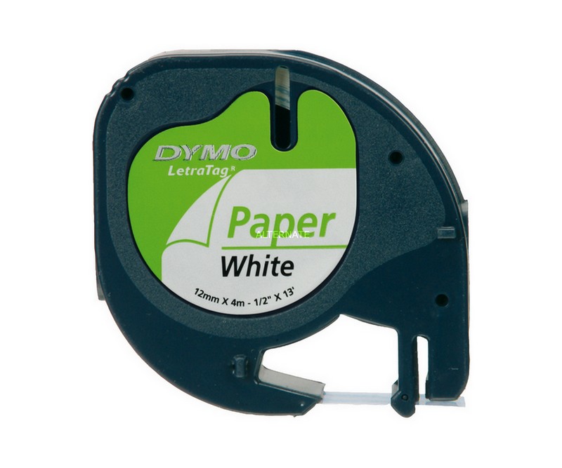 Dymo Letratag Paper tape white 12mm x 4meter