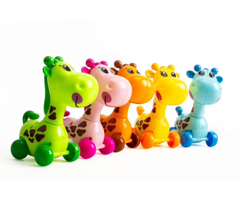 Træk-op giraf - fås i 4 farver