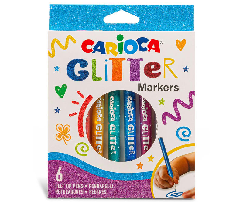 Carioca - glittertusser - 6 stk