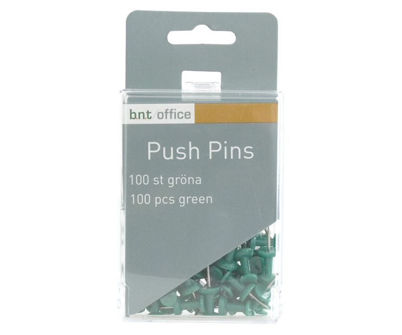 Tegnestifter/Pushpins 100 stk - Grøn