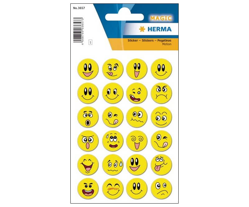 Stickers - Magic smileys - 1 ark - (3657)