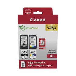 Canon PG-545XL/CL-546XL Photo Paper Value Pack Sort, cyan, magenta, gul
