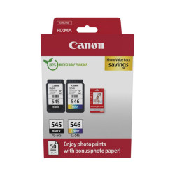 Canon PG-545/CL-546 Photo Paper Value Pack Sort, cyan, magenta, gul