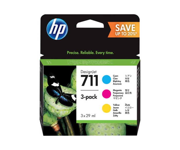 HP 711 28ml Ink Cartridge CMY 3-Pack