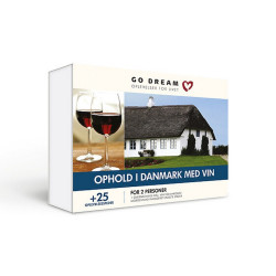 GO DREAM - Ophold i Danmark med vin - for 2 (Fysisk Gaveæske)