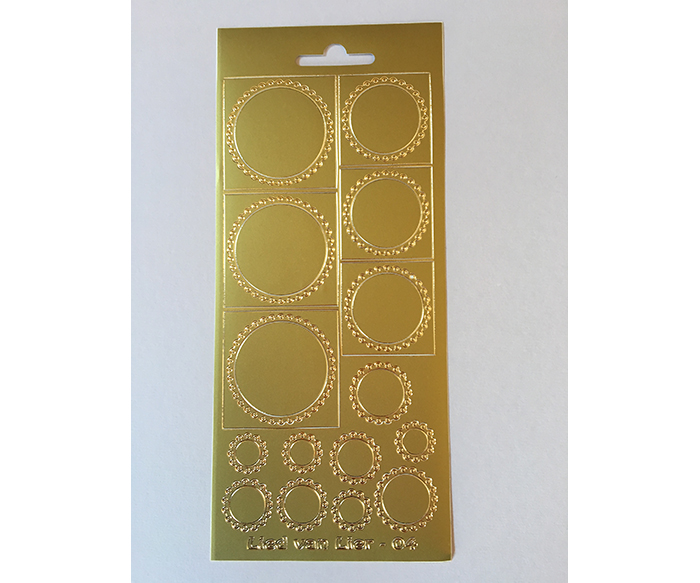 Stickers Peel Off, Cirkel m/mønster, guld