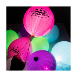 ILLOOMS Light Up MINI PUNCH, "PRINCESS" , h18cm - 10 balloner