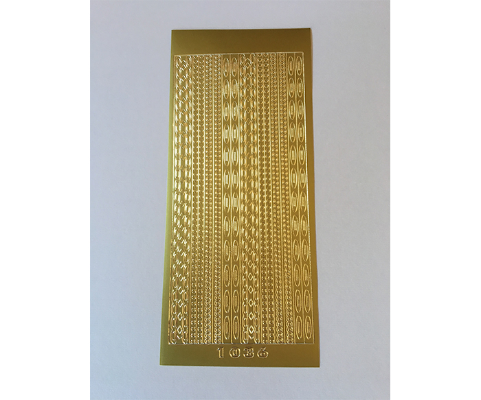 Stickers Peel Off, borter (1036), guld