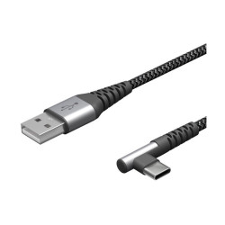 Goobay USB-A til USB-C 90° vinklet kabel 0.5 m Sølv