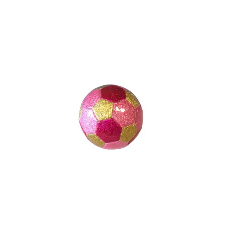 Fodbold pink glitter str 2 Ø15cm