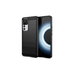 Xiaomi 12T 5G / 12T Pro 5G - Gummi cover / Børstet design - Sort