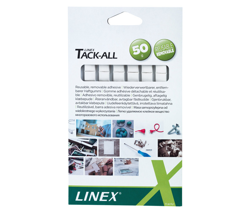 Linex Tack-All klæbegummi 90 firkanter 50g