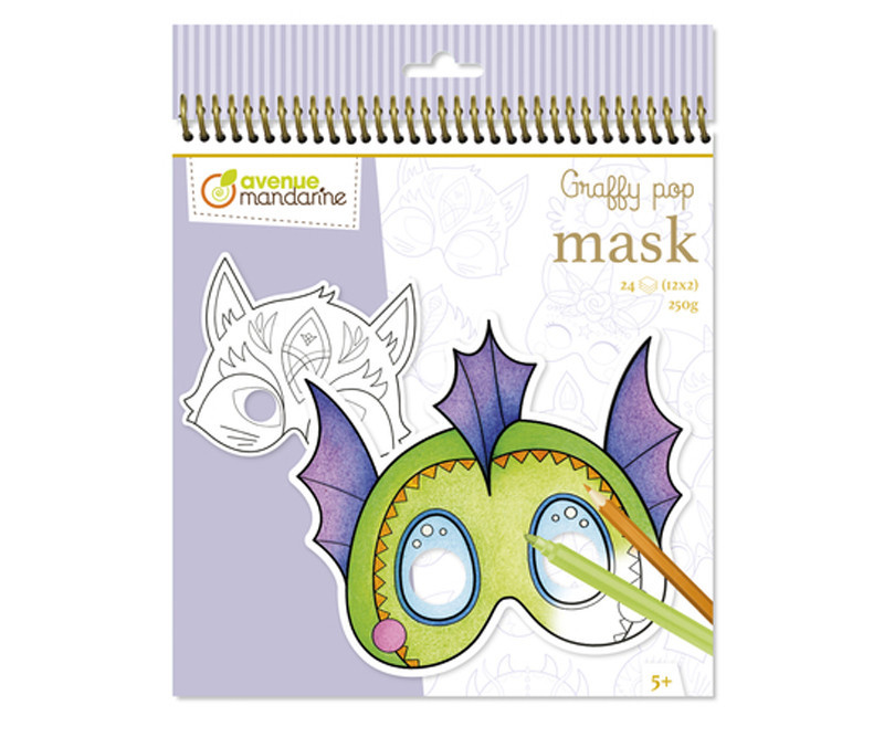 Avenue Mandarine Graffy Pop Mask 24 stk - Fantastiske dyr