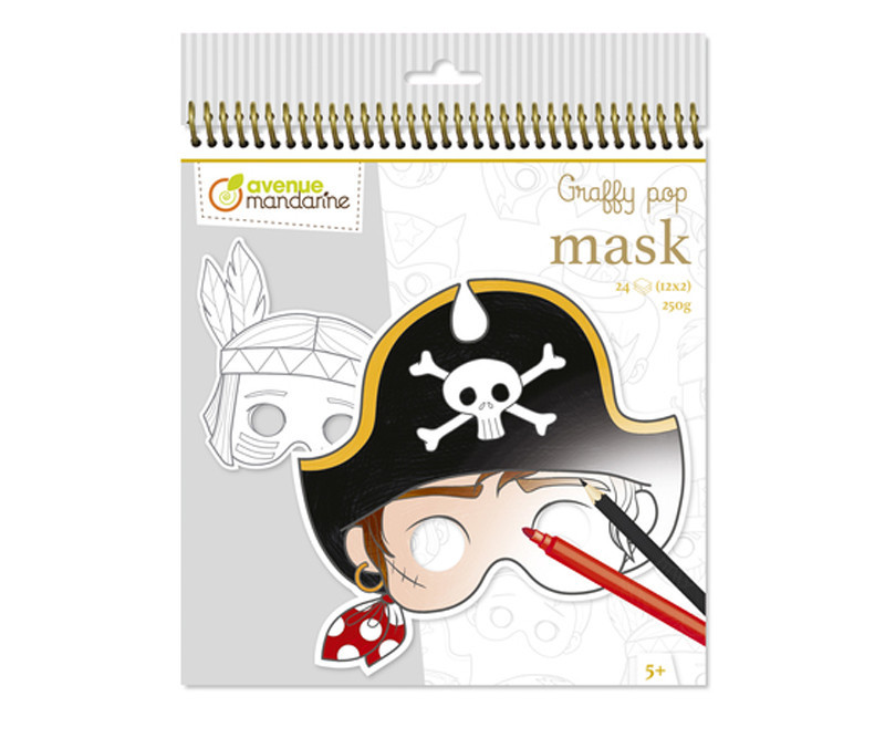 Avenue Mandarine Graffy Pop Mask 24 stk - Dreng