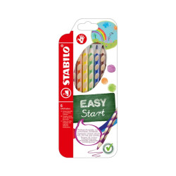 Stabilo Easycolor Farveblyanter Ergonomiske til højrehåndede - 6 stk