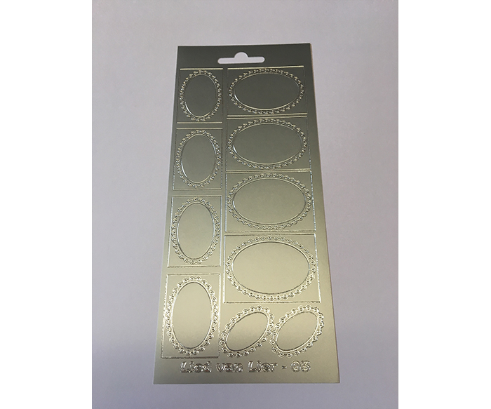 Stickers Peel Off, Oval,(Li03) sølv