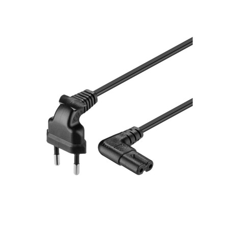 goobay Strøm IEC 60320 C7 Europlug (strøm CEE 7/16) (male) Sort 1m Strømkabel